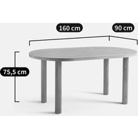 Alzar 4-6 Seater Oval Table Top