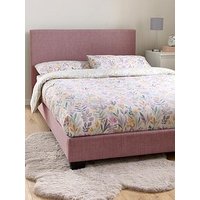 Very Home Riley Fabric Small Double Bed Frame With Mattress Options (Buy & Save!) - Antique Rose - Bed Frame With Premium Mattress