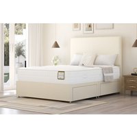 Highgrove Ashbourne Ortho 2000 Pocket Natural Mattress + Premium Divan Bed, Carbon, No Drawer, Double